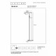 Lampione da giardino in alluminio alto a led dalle linee moderne con sensore