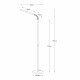 Lampada da lettura da terra con LED dimmerabile orientabile dal design moderno