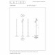 Lampada da lettura da terra ricaricabile in metallo 2 diffusori LED dimmerabili