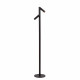 Lampada da lettura da terra ricaricabile in metallo 2 diffusori LED dimmerabili