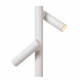 Lampada da lettura da terra ricaricabile in metallo 2 diffusori LED dimmerabili