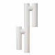 Lampada da lettura da terra ricaricabile in metallo 2 diffusori LED dimmerabili