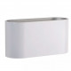 Lampada da parete con struttura ovale in alluminio dalle linee moderne