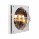 Lampada da parete da esterno con doppio lampadina con diffusore in PVC