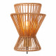 Lampada da parete dal design rustico struttura in metallo e paralume in carta
