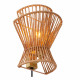 Lampada da parete dal design rustico struttura in metallo e paralume in carta