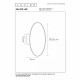 Lampada da parete grande struttura in alluminio e diffusore a led dimmerabile