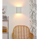 Lampada da parete in metallo moderna con doppio diffusore a 2 lampadine