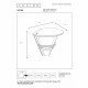 Lampada da parete per esterno con struttura in alluminio e diffusore in vetro
