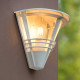 Lampada da parete per esterno con struttura in alluminio e diffusore in vetro