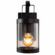 Lampada da parete per esterno con struttura in metallo e diffusore in vetro