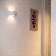 Lampada da parete ricaricabile da esterno a led con struttura in alluminio