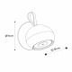 Lampada da parete ricaricabile da esterno con diffusore a LED dal design moderno