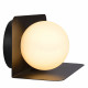 Lampada da parete struttura in acciaio e diffusore in vetro dal design moderno