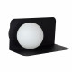 Lampada da parete struttura in acciaio e diffusore in vetro dal design moderno