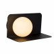 Lampada da parete struttura in acciaio e diffusore in vetro dal design moderno