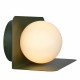 Lampada da parete struttura in acciaio e diffusore in vetro dal design moderno