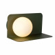 Lampada da parete struttura in acciaio e diffusore in vetro dal design moderno