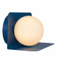 Lampada da parete struttura in acciaio e diffusore in vetro dal design moderno
