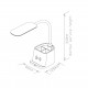 Lampada da scrivania a LED con carica cellulare dal design moderno