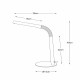 Lampada da scrivania a LED struttura in metallo e diffusore in PVC