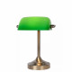 Lampada da scrivania con base in metallo classica e diffusore in vetro
