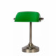 Lampada da scrivania con base in metallo classica e diffusore in vetro