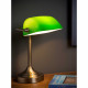 Lampada da scrivania con base in metallo classica e diffusore in vetro