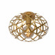 Lampada da soffitto con paralume in metallo intrecciato dal design moderno