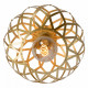 Lampada da soffitto con paralume in metallo intrecciato dal design moderno