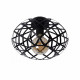 Lampada da soffitto con paralume in metallo intrecciato dal design moderno