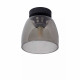 Lampada da soffitto con struttura a campana in metallo e diffusore in vetro
