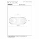 Lampada da soffitto con struttura e diffusore in metallo dal design moderno