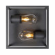 Lampada da soffitto con struttura in alluminio moderna con doppia lampadina
