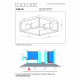 Lampada da soffitto con struttura in alluminio moderna con doppia lampadina