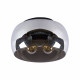Lampada da soffitto con struttura in metallo e diffusore rotondo in vetro
