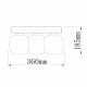 Lampada da soffitto con tre LED dimmerabili dal design moderno