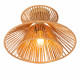 Lampada da soffitto dal design rustico struttura in metallo e paralume in carta
