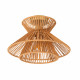 Lampada da soffitto dal design rustico struttura in metallo e paralume in carta
