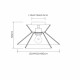 Lampada da soffitto dal design rustico struttura in metallo e paralume in carta