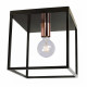 Lampada da soffitto di design con struttura in metallo dalla forma cubica