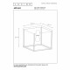 Lampada da soffitto di design con struttura in metallo dalla forma cubica