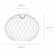Lampada da soffitto grande con diffusore in metallo dal design moderno