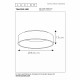 Lampada da soffitto grande rotonda con diffusore a LED integrato e dimmerabile