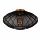 Lampada da soffitto in metallo e paralume in tessuto dal design moderno