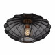 Lampada da soffitto in metallo e paralume in tessuto dal design moderno