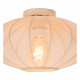 Lampada da soffitto in metallo e paralume in tessuto dal design moderno