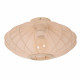 Lampada da soffitto in metallo e paralume in tessuto dal design moderno