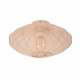 Lampada da soffitto in metallo e paralume in tessuto dal design moderno