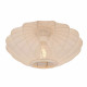 Lampada da soffitto in metallo e paralume in tessuto dal design moderno
